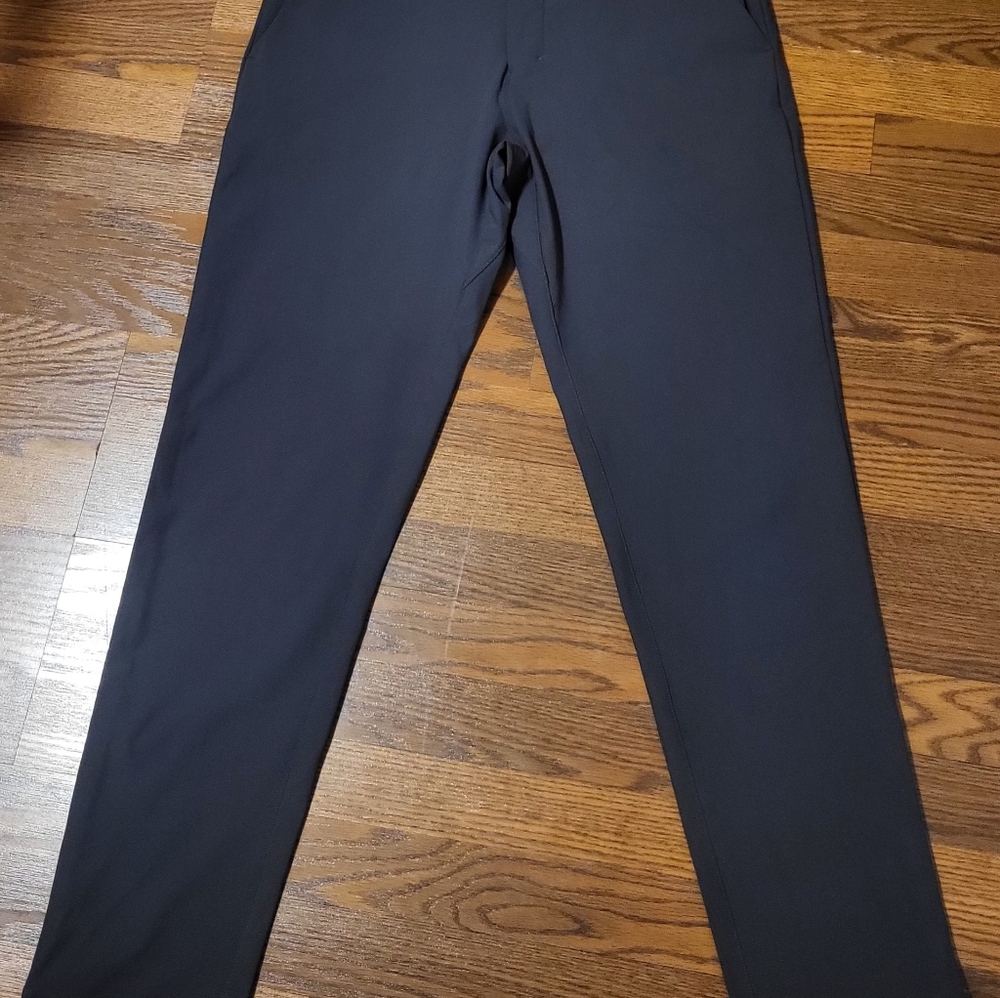 Mens Navy Blue Lululemon Casual Classic Fit ABC Trousers Chino Dress Pants Sz 33 - Picture 4 of 7